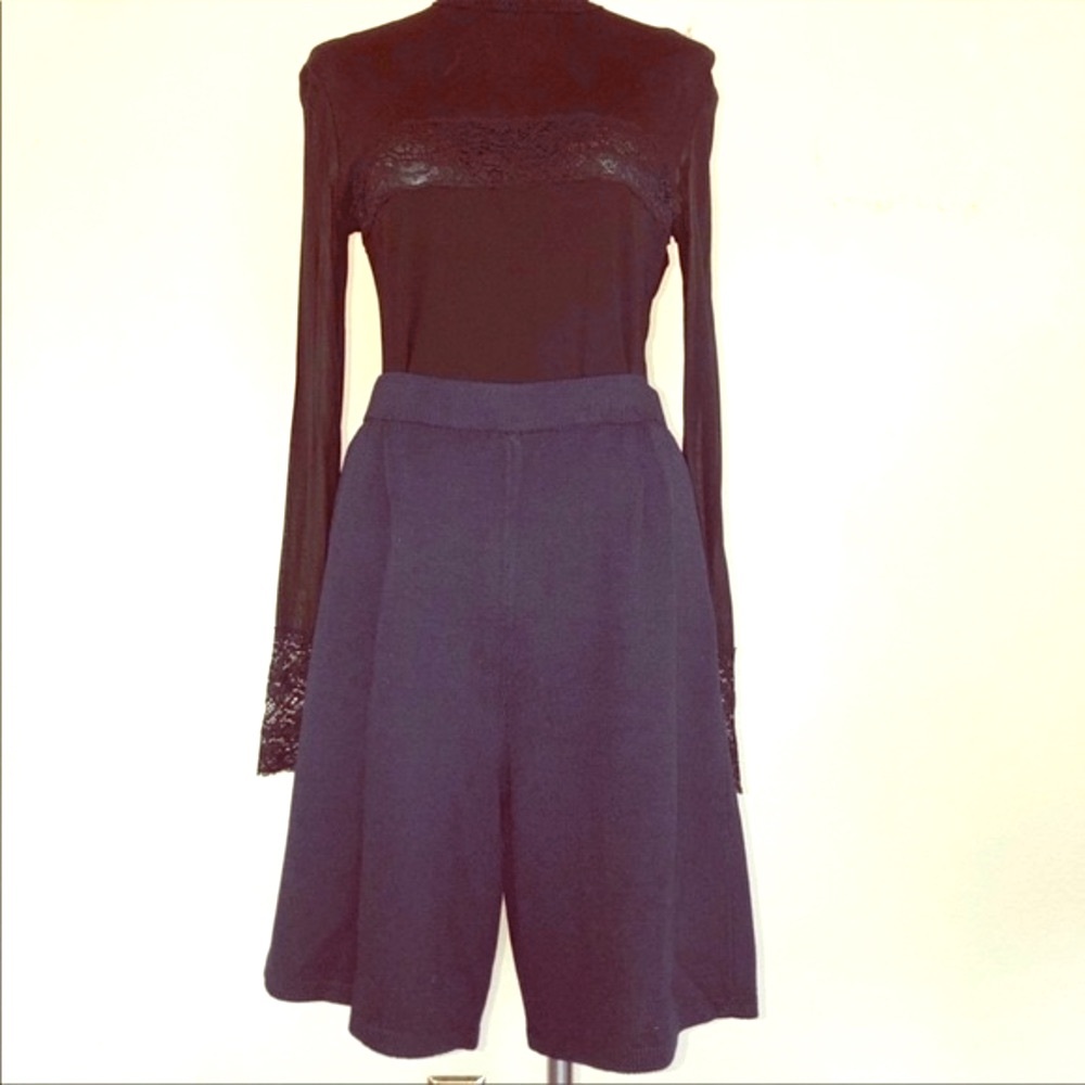 Vintage St. John Collection High-Rise Knit Bermuda Shorts